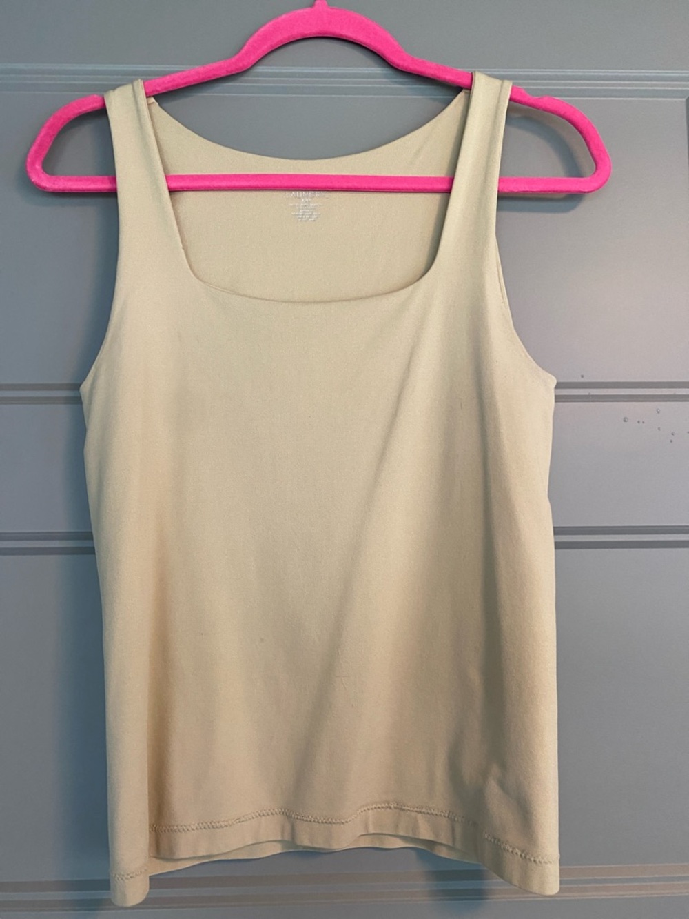 French Laundry Cream Scoop Neck Tank Top